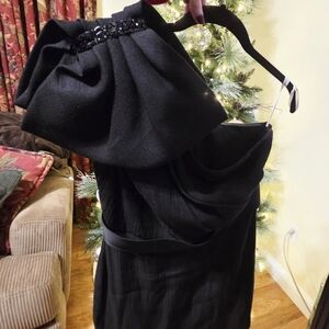 Marchesa Black One Shoulder Mini EUC!